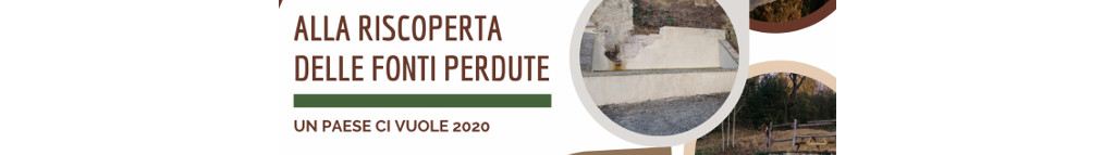 Inaugurazione del progetto “Alla riscoperta delle fonti perdute” – sabato 2 aprile 2022 alle ore 15:00